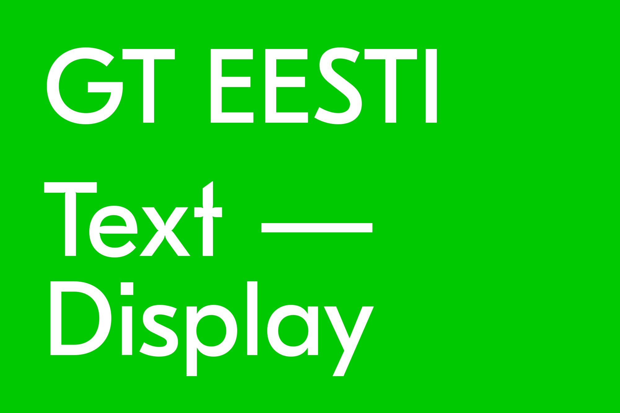 GT Eesti Text & Display